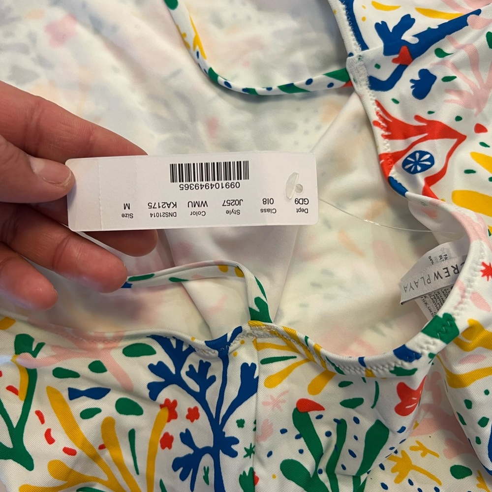 Jcrew playa coral print  bathing suit